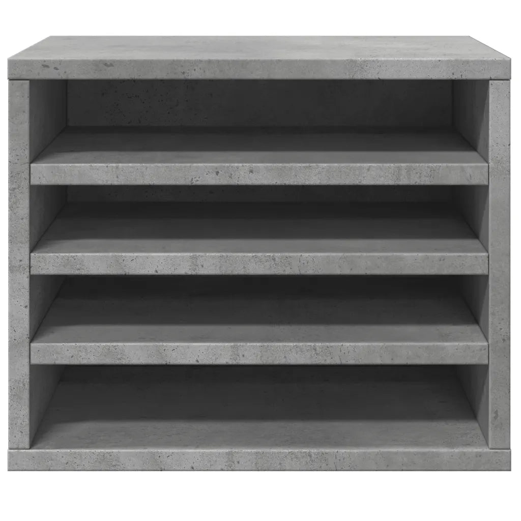 Organizer Scrivania Grigio Cemento 36x26x29,5 Legno Multistrato