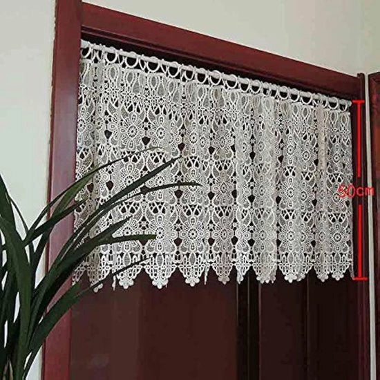 Gordiglie di Vetrata Corta - Stile Rurale - 1 pezzo - Bianco - 250x50cm