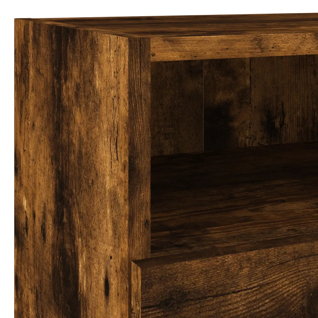 Mobile TV a Parete Rovere Fumo 40x30x30 cm in Legno Multistrato 836848