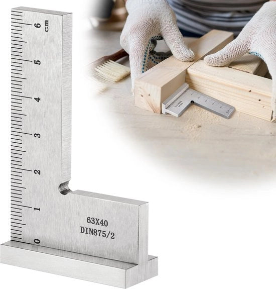 Gereedschap a Vierkant per Macchinista - Blokchiave a L - Girella a 90° - Precisione ±0,1-0,3 mm - Materiale in Acciaio di Carbone