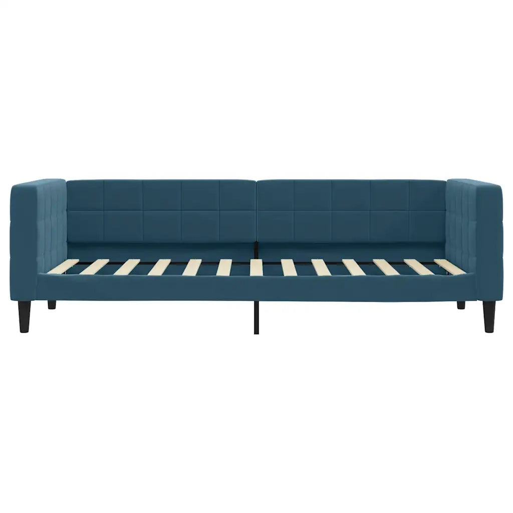 Divano Letto Estraibile con Cassetti Blu 80x200 cm in Velluto 3196731