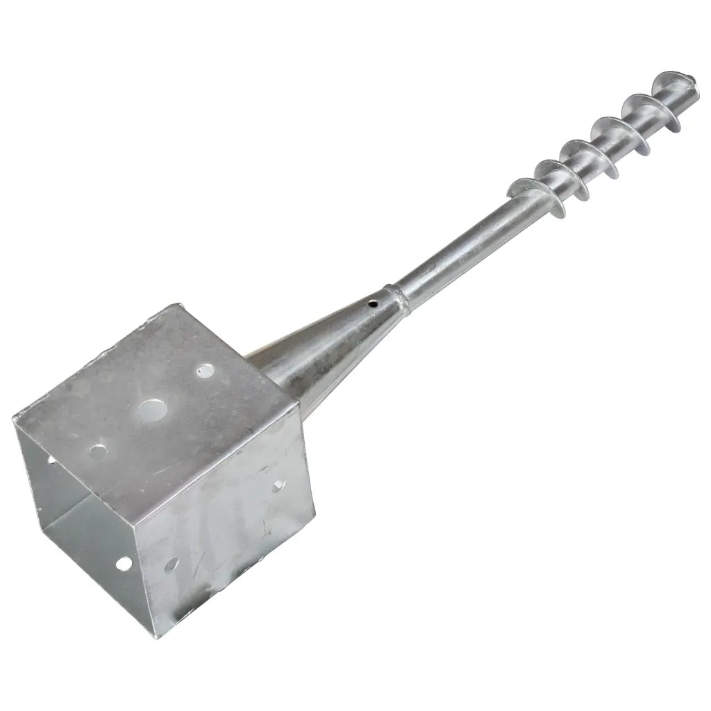 Picchetti di Terra 6 pz Argento 12x12x56 cm in Acciaio Zincato 145444
