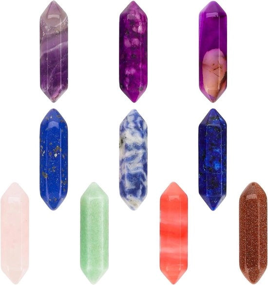 Set di cristalli per bambini - Ametista Quarzo Rosa Tigrina - Azione Energetica Equilibrio Crescita Spirituale.