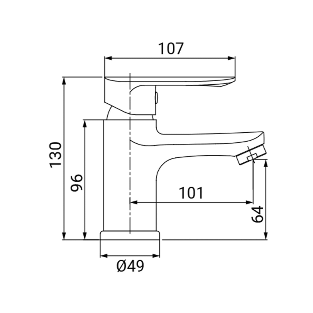 Miscelatore Lavabo Serie Remi Cromato