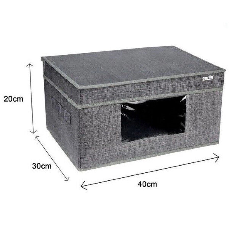 Trade Shop - Box Scatola Salvaspazio Portatutto Contenitore Organizer 40 X 30 X 20 Cm 69699 -