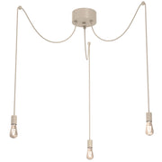 Lampada a sospensione Spindel 3xE27 beige Luminex