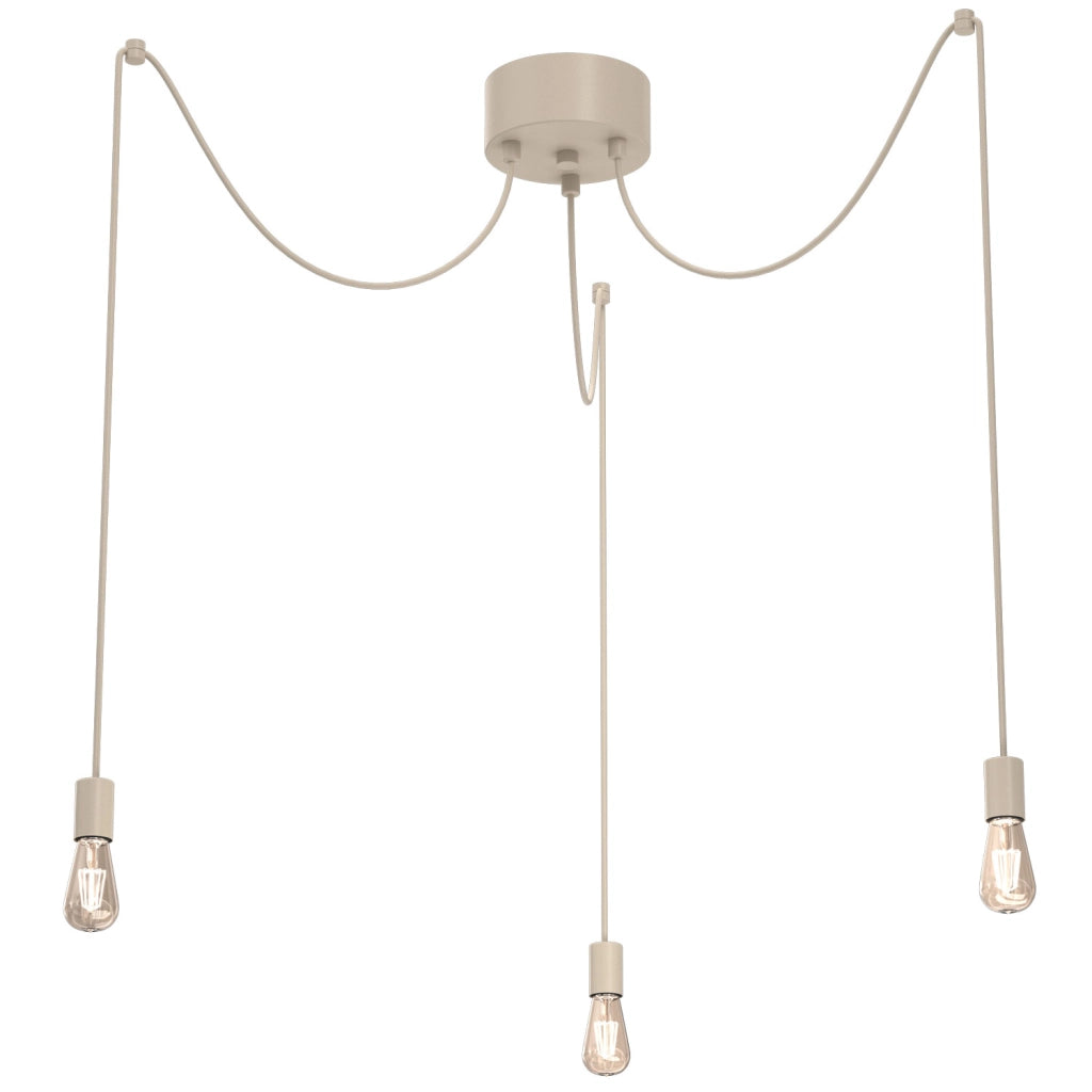 Lampada a sospensione Spindel 3xE27 beige Luminex