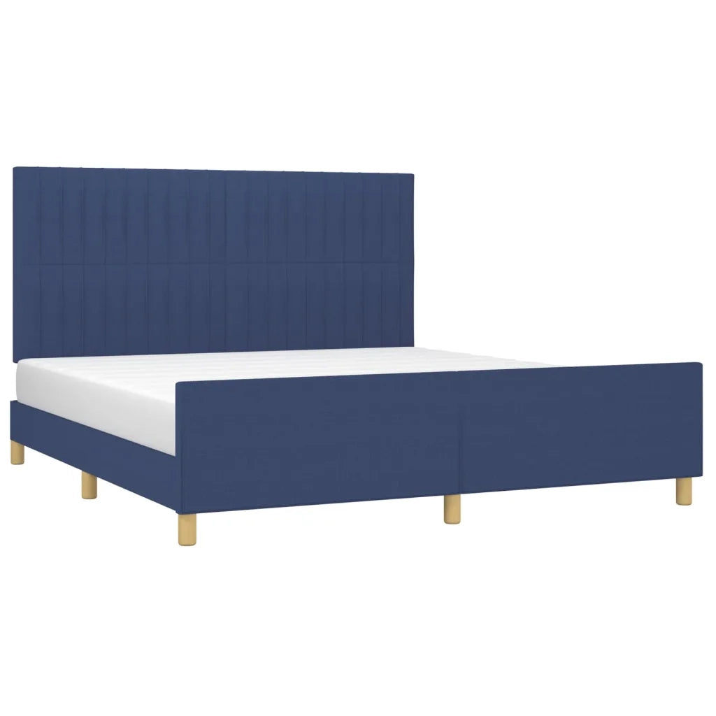 Giroletto senza Materasso-Struttura Letto Blu 160x200 cm in Tessuto 942644