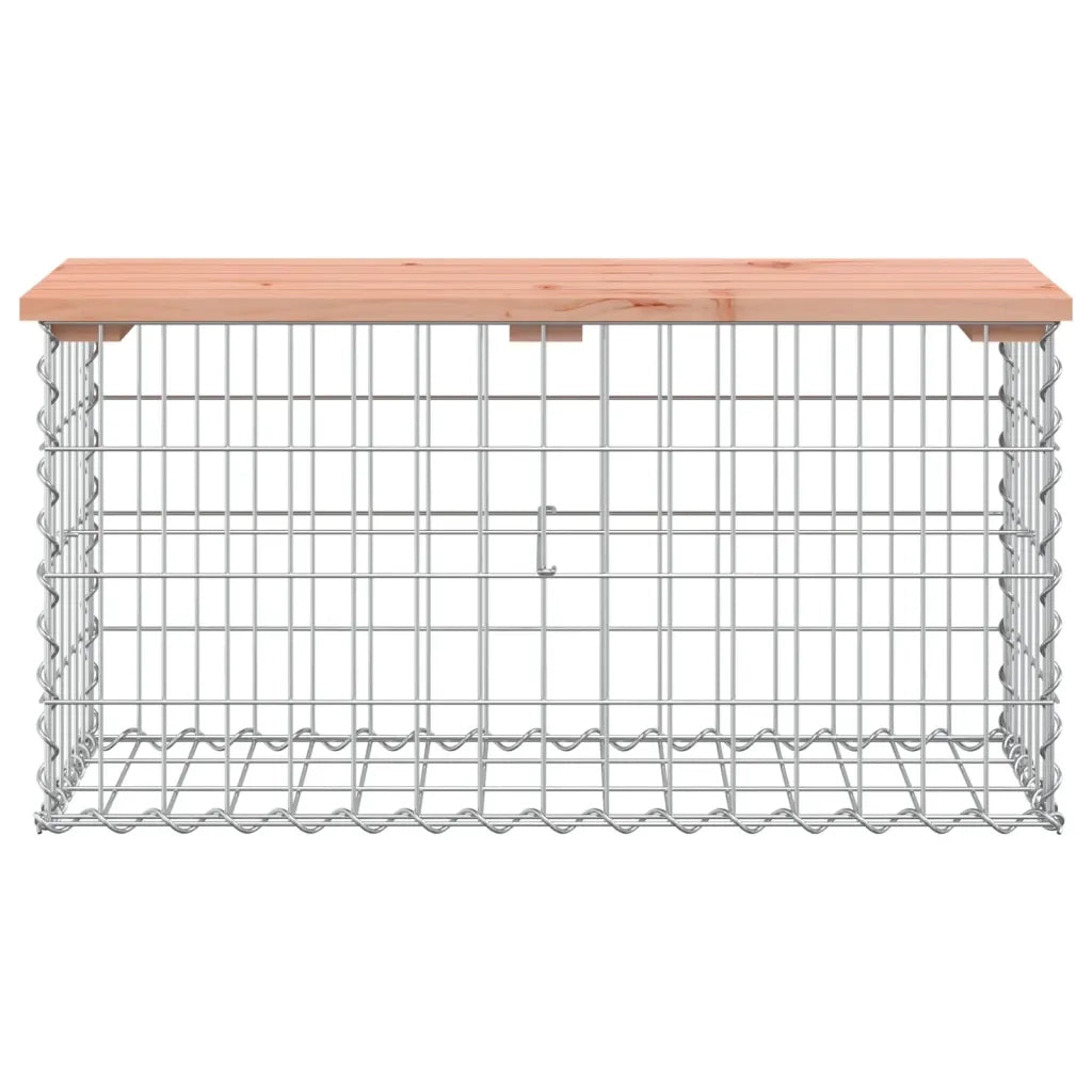 Panchina da Giardino | Panca da Giardino Design Gabbione 83x31,5x42cm Massello Douglas