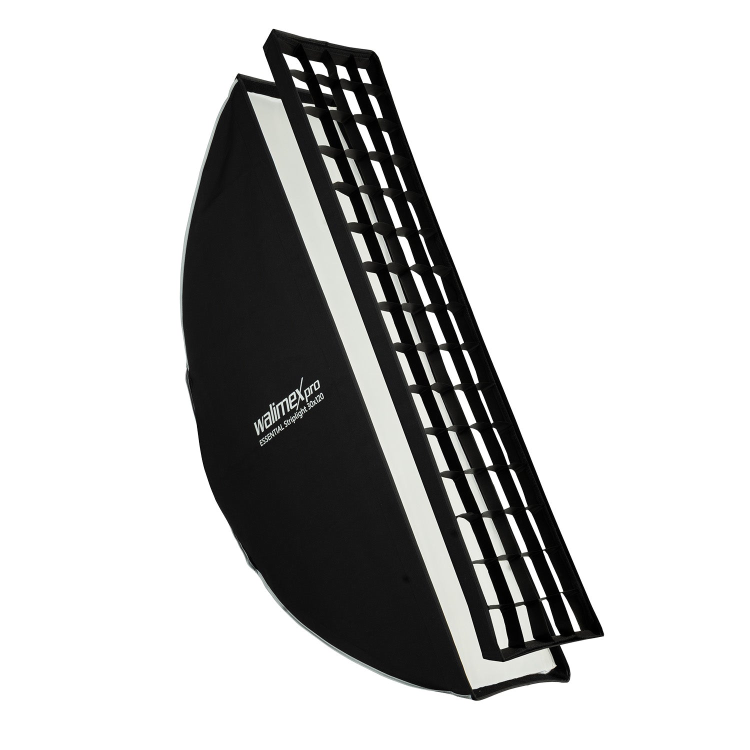 Essential Striplight Softbox 30x120cm, ruotabile a 360°, facile da montare, con griglia, adattatore Bowens e borsa per il trasporto, ideale per la fotografia di prodotti e persone
