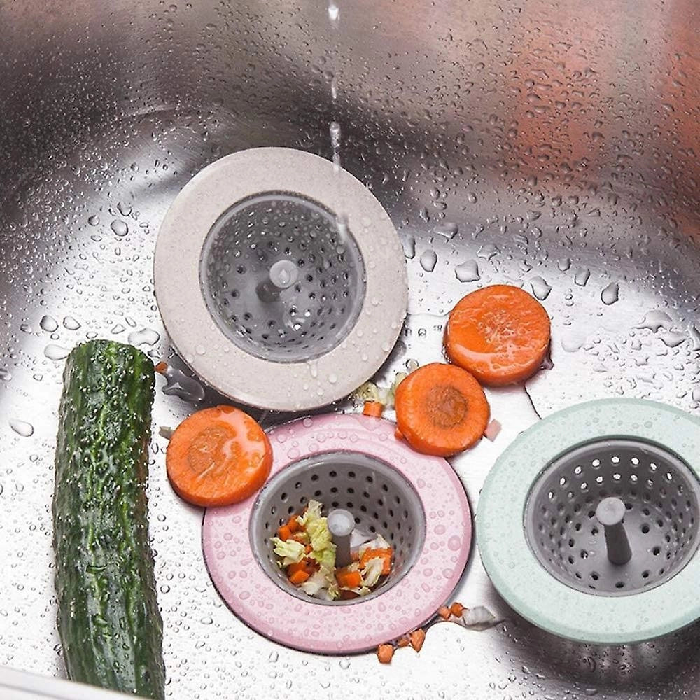 Trade Shop - Filtro Scarico Tappo Cestello Per Bagno Lavello Cucina In Silicone 11 Cm 50805 -