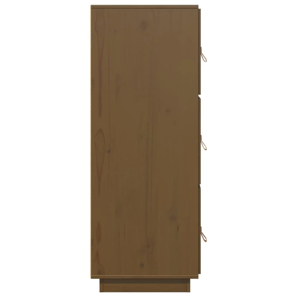 Buffet credenza cassettiera armadio mobile contenitore organizer cucina soggiorno salotto alto 34 x 40 x 108,5 cm legno di pino massiccio marrone 02_0034751