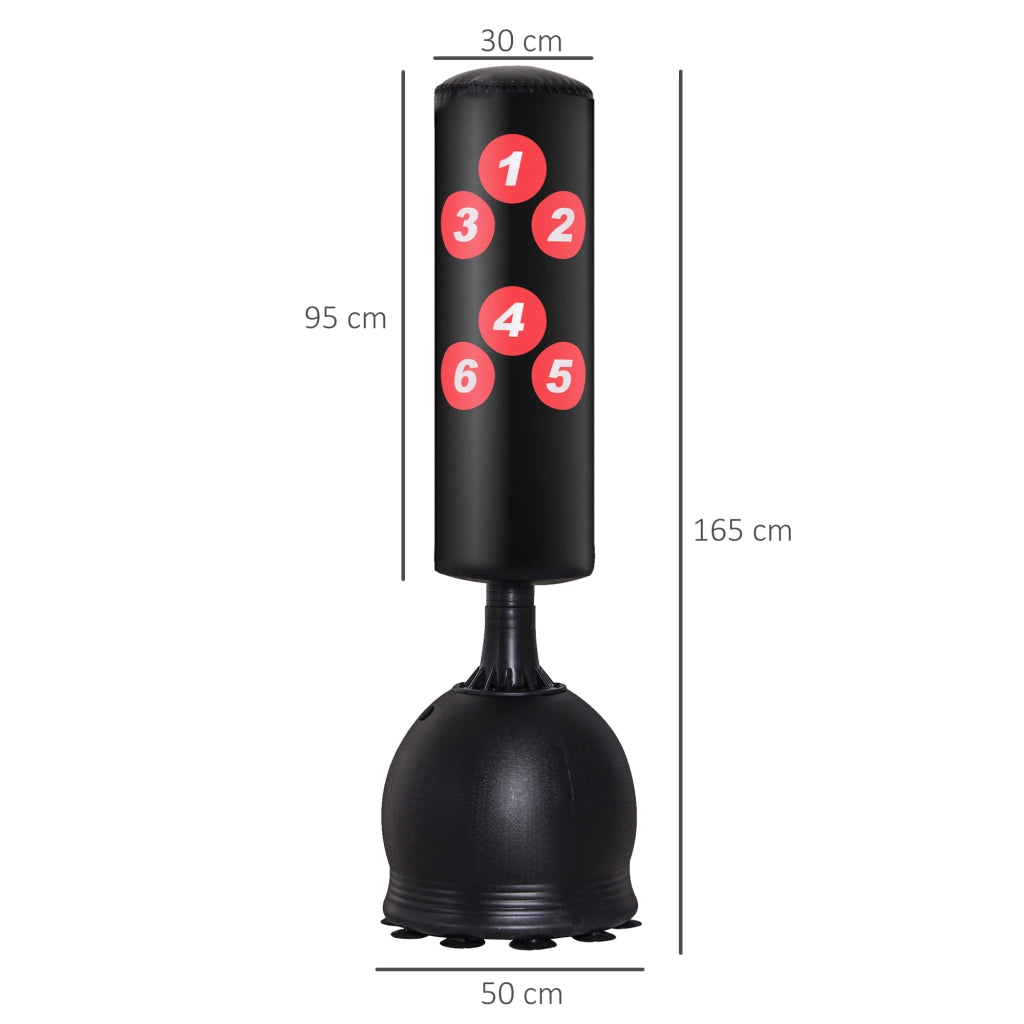 Sacco da boxe pesante ¨C zephmum ¨C nero 165cm con ventose
