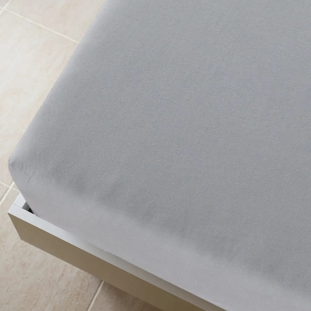 Lenzuolo con Angoli Jersey Grigio 100x200 cm Cotone cod mxl 64147
