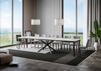 Tavolo Allungabile 120-380x90x77 cm Famas Evolution Bianco Frassino