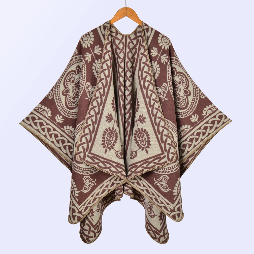 Sciarpe, scialli e mantelle calde da donna in jacquard di cashmere spesso, in stile europeo e americano, per autunno e inverno.