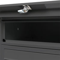 Cassetta postale condominiale autoportante 5 posti, 1 modulo, nero 556 x 270 x 1500 mm