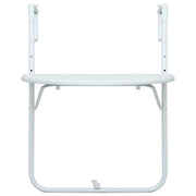 Tavolo da Balcone Pensile Bianco 60x64x83,5cm Plastica Rattan 47893