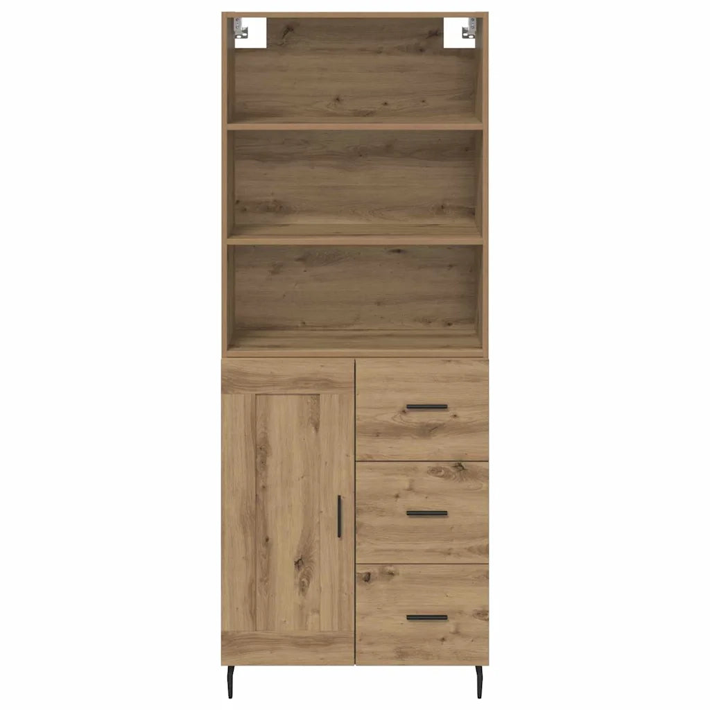 Credenza con Cassetto-Buffet-Armadio da cucina Rovere artigianale 69,5 x 34 x 180 cm 930463