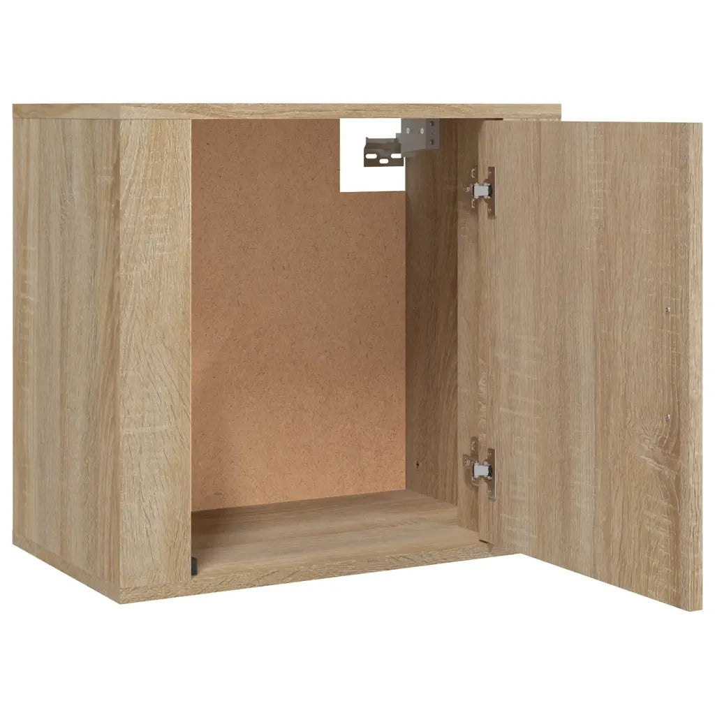 Set di 2 Comodini | Armadio da Notte | Mobiletto da notte a Muro Rovere Sonoma 50x30x47 cm