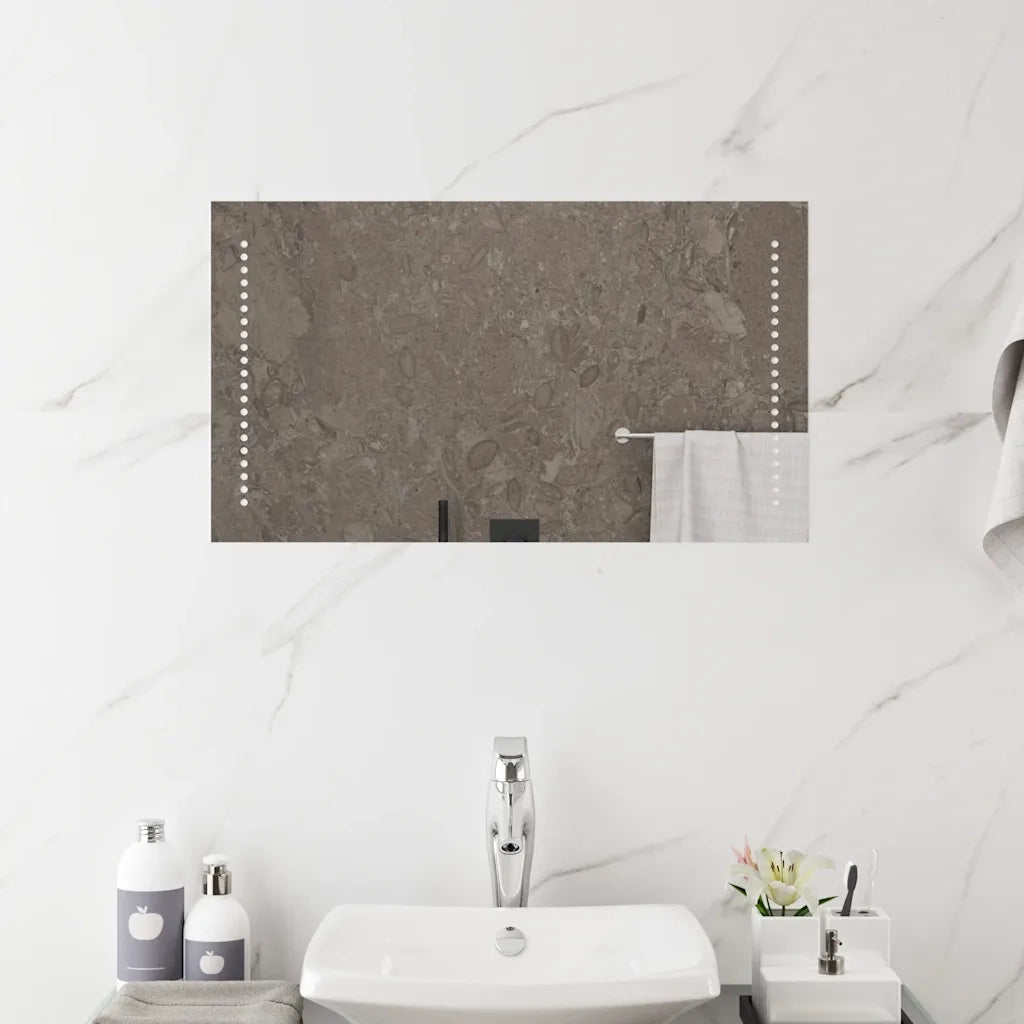 Specchio da Bagno con Luci LED-Specchio per Bagno 70x40 cm 386076