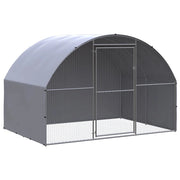 Pollaio/recinto/gabbia per polli da esterno 3 x 2 x 2 m acciaio zincato argento 02_0044004
