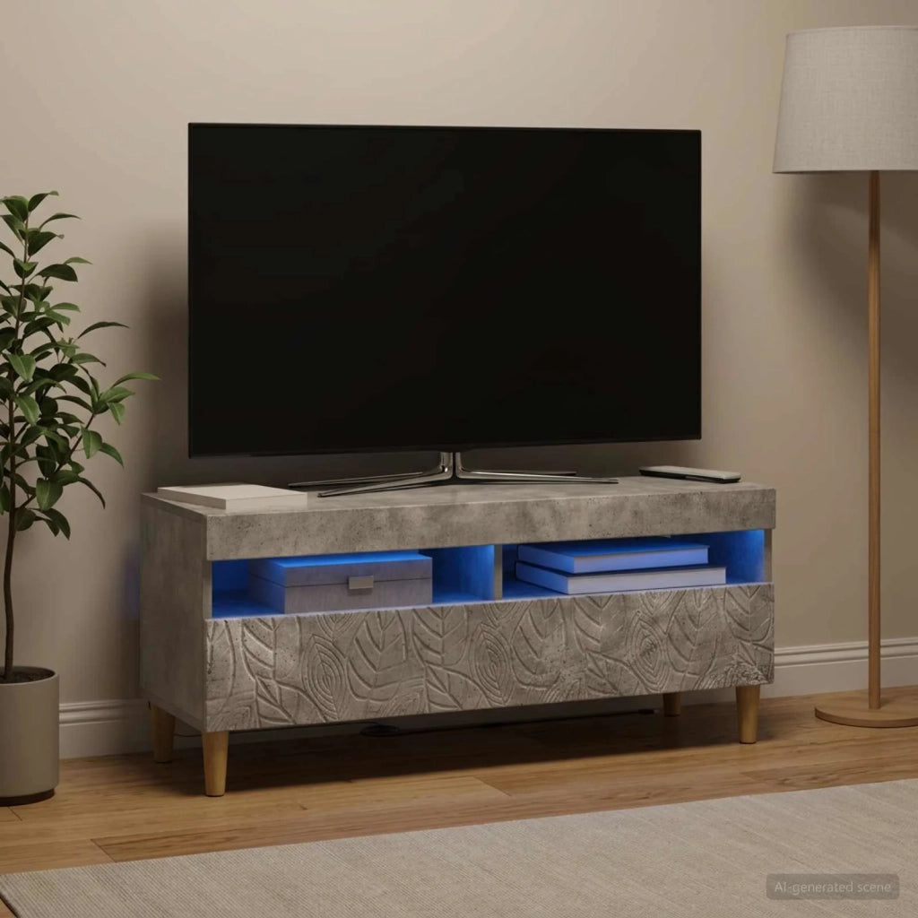 Mobile TV LED Grigio Cemento Legno ingegnerizzato 897208