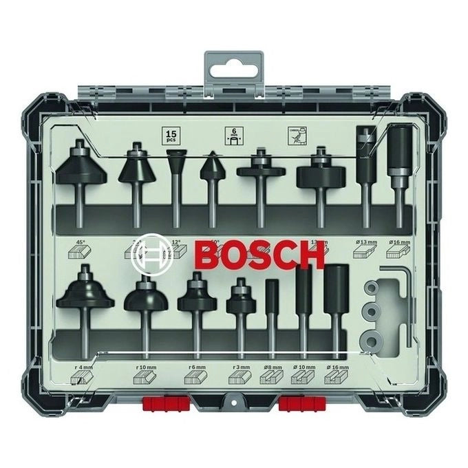 Bosch 2 607 017 471 punta per fresa Set di punte 15 pz