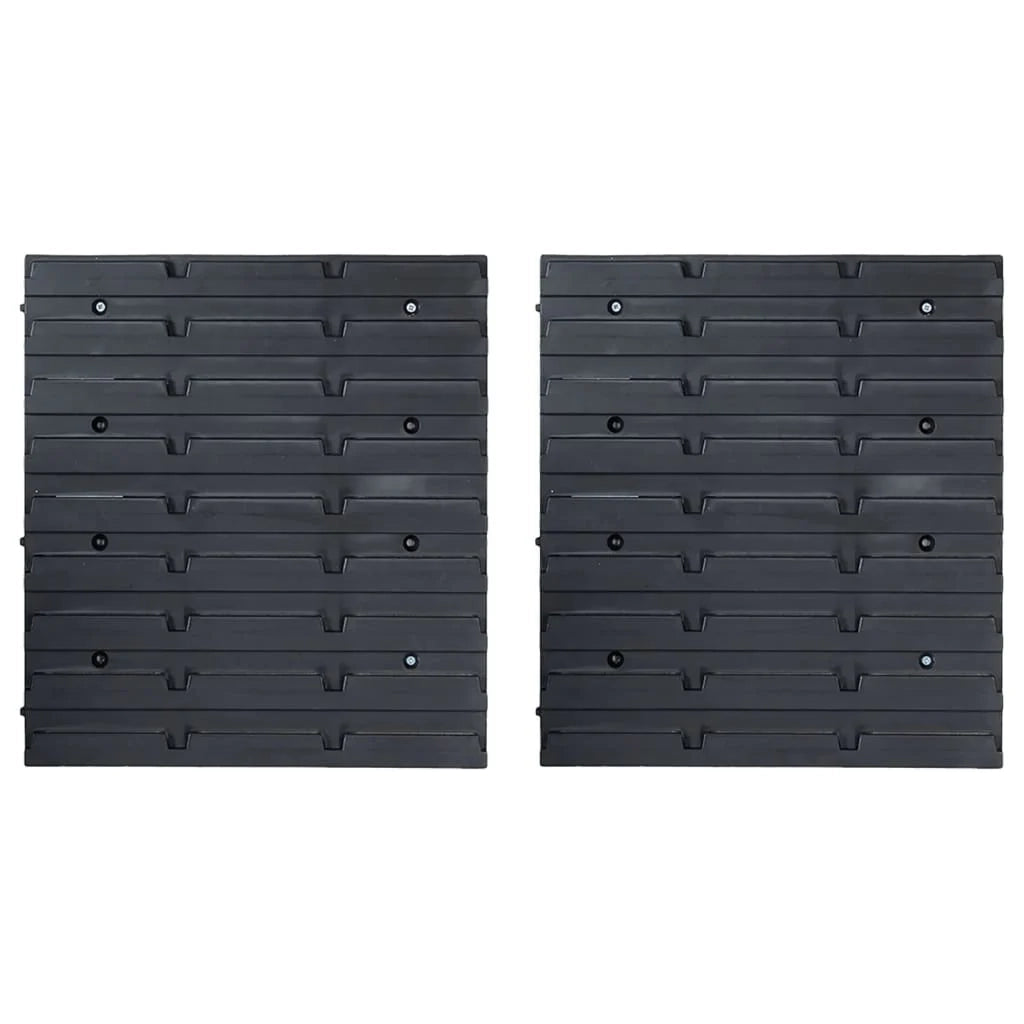 Kit di contenitori portaoggetti e pannelli da parete da 39 pezzi scatola impilabile sistema di stoccaggio degli attrezzi per garage officina fai da te rosso e nero 02_0003850