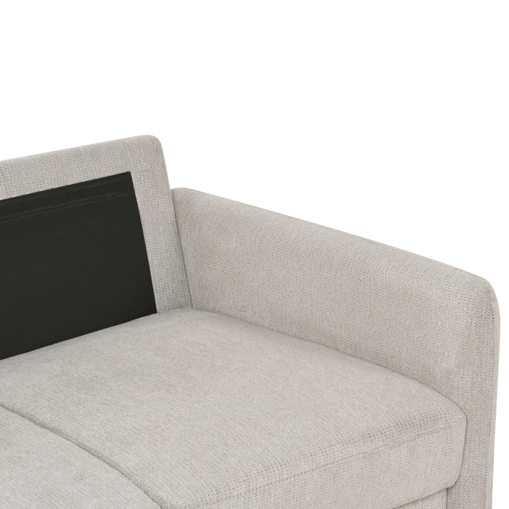 Divano a 3 posti in tessuto grigio imbottito con contenitore Spesso imbottito Mobili da soggiorno in stile moderno
