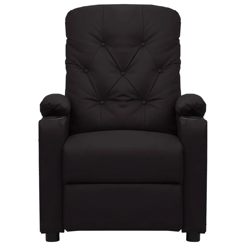 Poltrona Massaggiante Reclinabile Nera in Similpelle cod mxl 31734