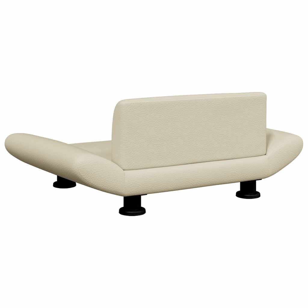 Divano letto per cani comodo 70 x 45 x 28 cm crema similpelle 02_0042807