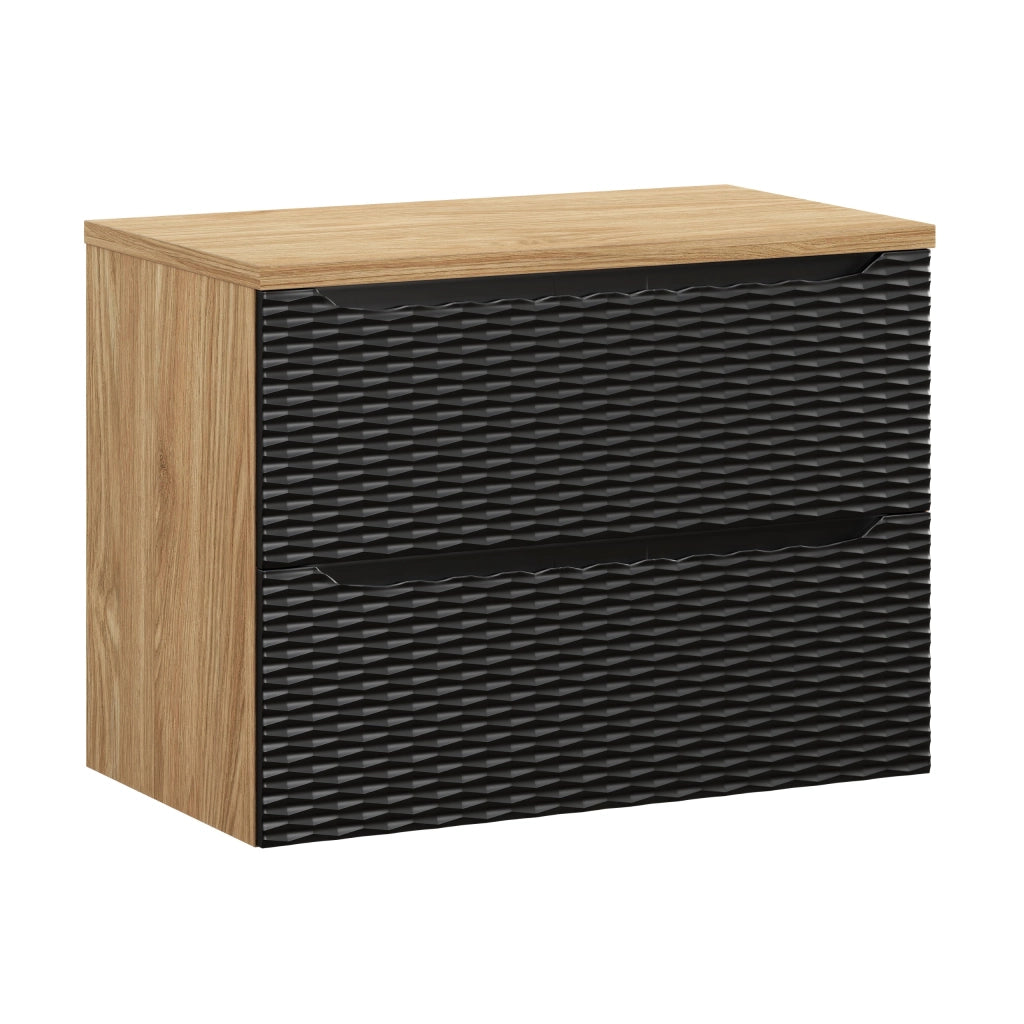 Set mobili bagno 80 cm con piano Ocean Black 80 x 1401 x 46 cm