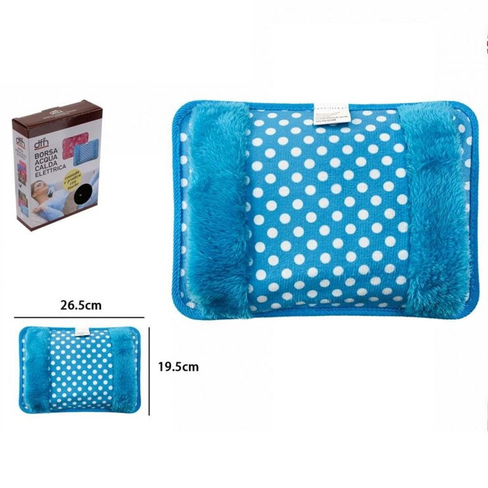 Trade Shop - Borsa Acqua Calda Elettrica Pois Con Tasca Scalda Mani Vari Colori Reversibile -