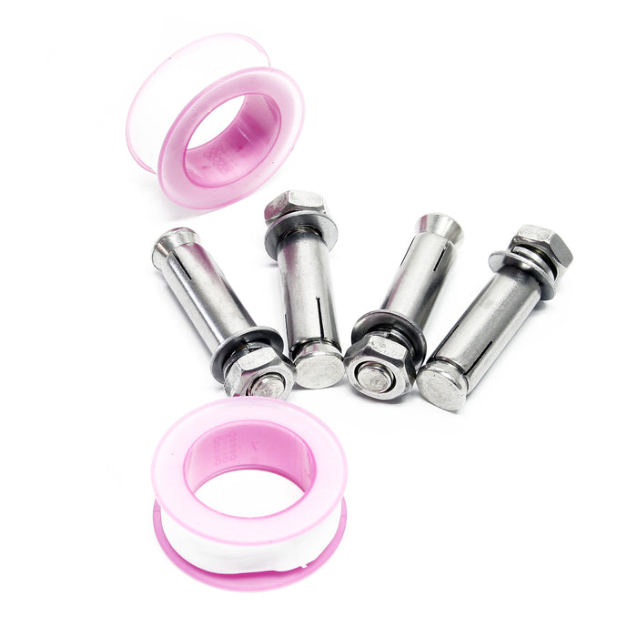 Fontanella a colonna in acciaio inox 95,5cm rotonda con rubinetto e raccordo Resistente a UV e gelo