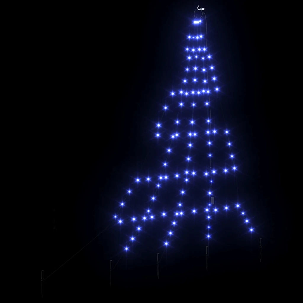Albero di Natale LED con picchetti per il terreno Blu 182 cm 42018740
