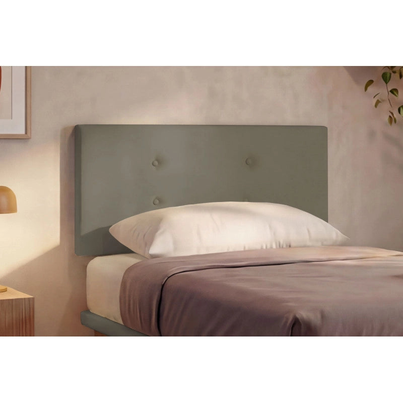 Letto imbottito Singolo 80x200 cm Button - Similpelle,Cappuccino,Con rete
