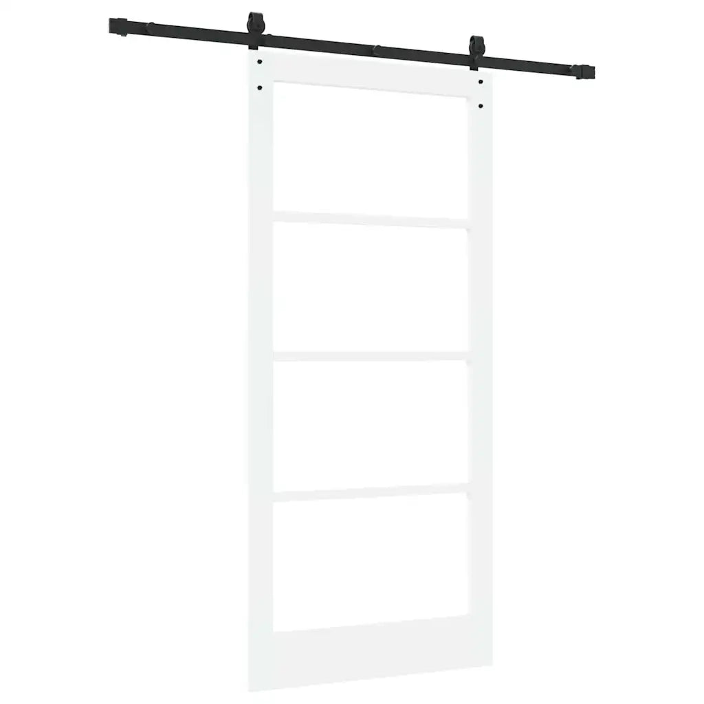 Porta scorrevole ORKDAL Bianco e Nero 93 x 202 cm 3331840