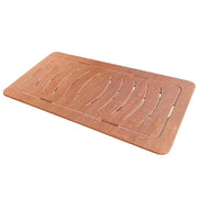 Pedana in legno per doccia 121x62 antiscivolo design slim ideale per piatto doccia 140x80