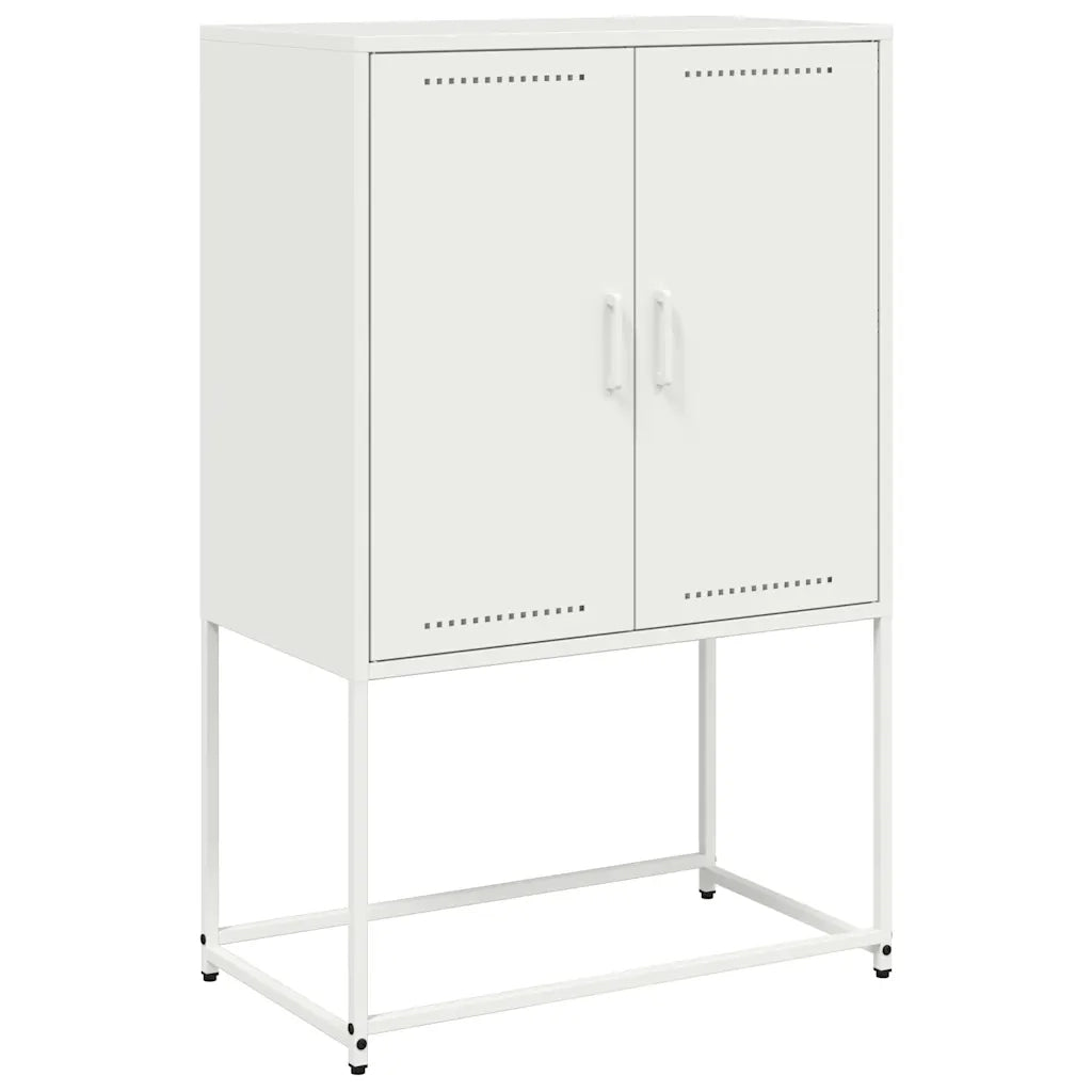 Credenza-Buffet-Armadio da cucina Bianca 68,5x38,5x107 cm in Acciaio 131967