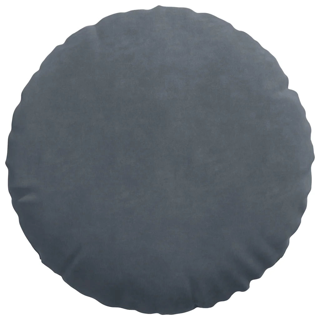 Cuscini per Seduta 2 pcs Grigio scuro Ø 40 x 13 cm Velluto