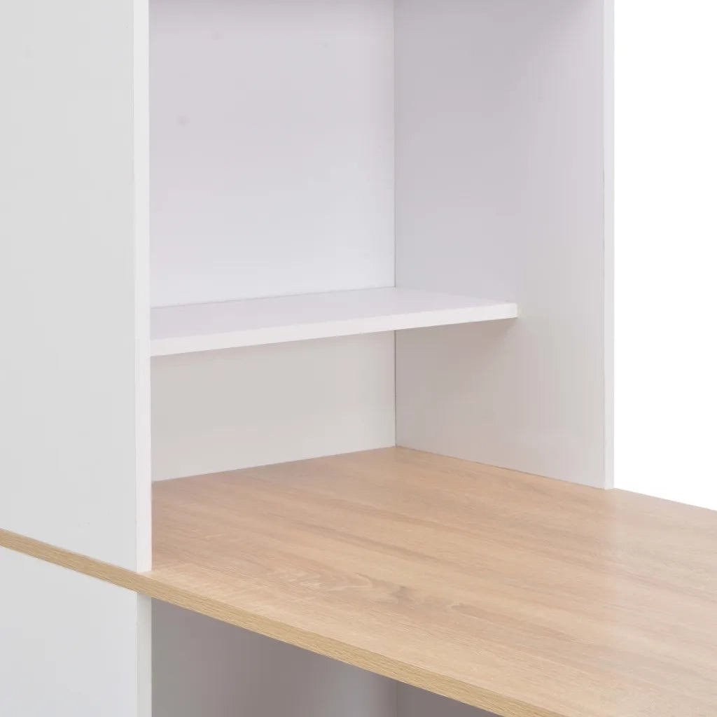 Tavolo da Bar con Mobiletto Bianco 115x59x200 cm 280230