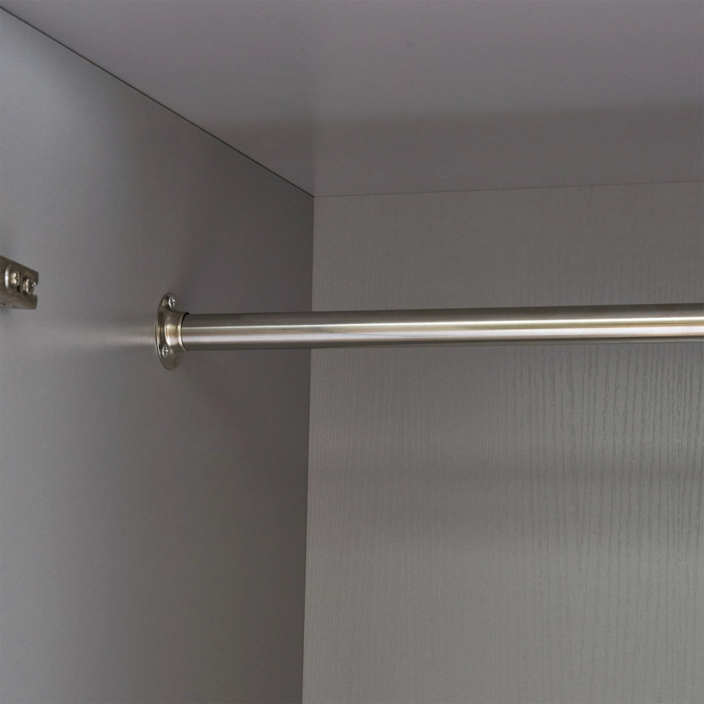 Armadio Guardaroba Eiselfing con Scomparti e Cassetti 176 x 80 x 52 cm Grigio [en.casa]