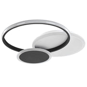 Lampada da soffitto in alluminio acrilico bianco e Nero integrato con luci a LED di forma rotonda plafoniera moderna glamour illuminazione