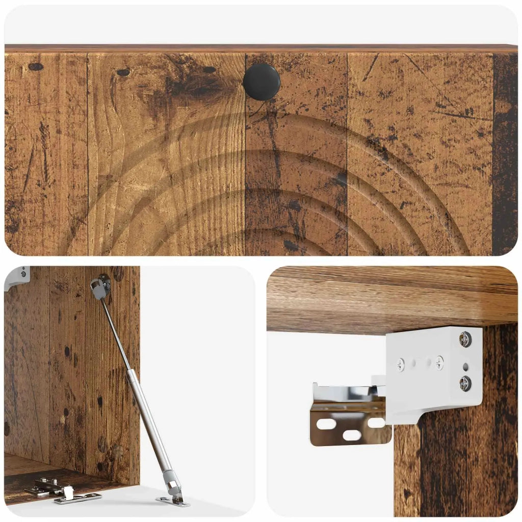 Mobile Porta TV da Muro Legno antico 98 x 31 x 30 cm