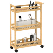 Carrello da cucina 3 ripiani ¨C Xylo ¨C bamb¨´ con protezione anti-caduta 55x20x75 cm