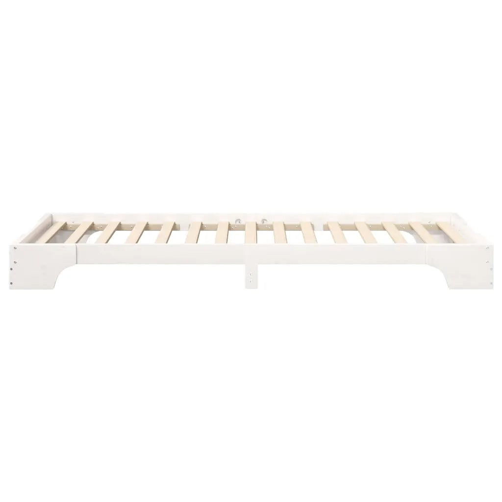 Struttura del letto Bianco 90 x 220 cm Pino massello 872915