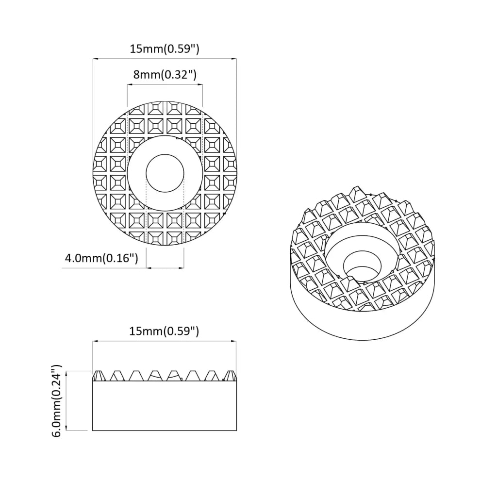 Protectori per Gambe di Sedia 12 pz Trasparente ? 15 x 16 mm CFW3274992