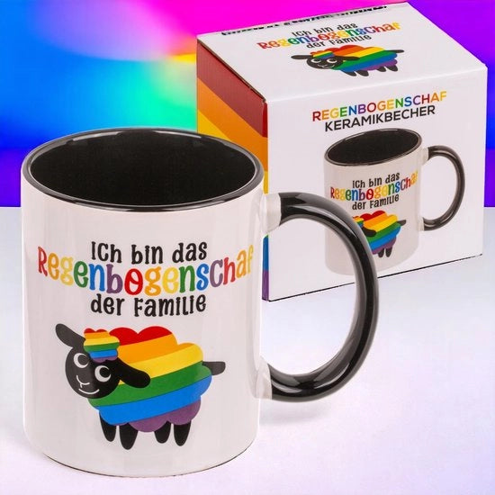 Tazza da caffè unica con manico e decorazione in ceramica, capacità 325 ml