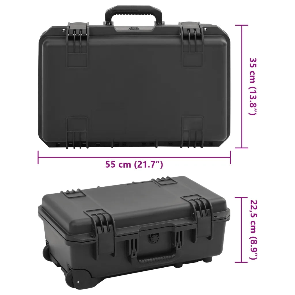 Valigetta da Volo Portatile Nera 55x35x22,5 cm in PP CFW4976214